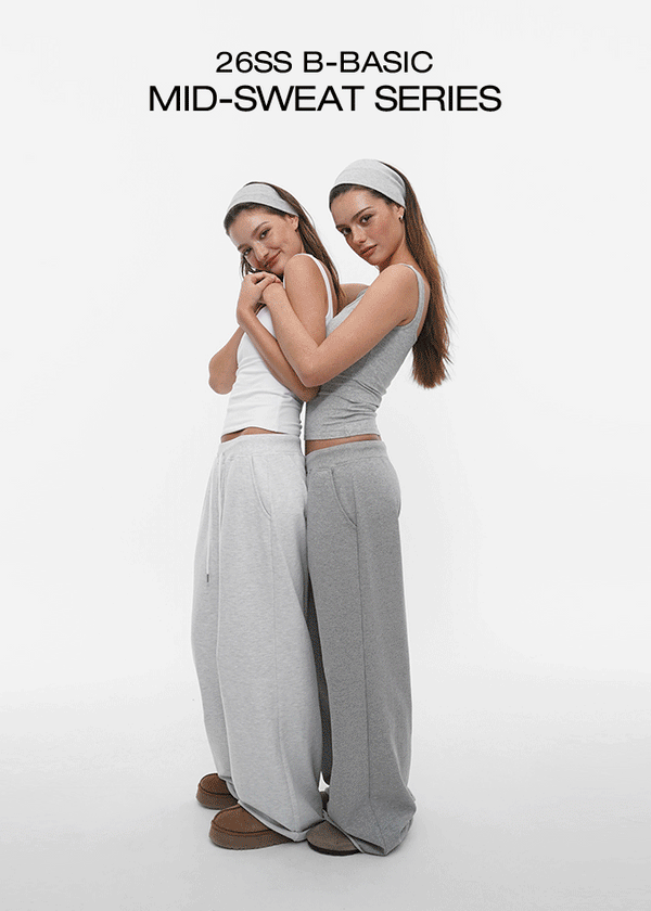 [B-BASIC] Mid-sweat Cutting Bootcut Pants
