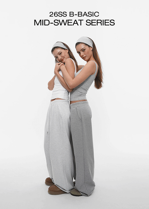 [B-BASIC] Mid-sweat Hooded Zip-up