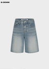 [B-DENIM] ESSENTIAL HALF SHORTS 040