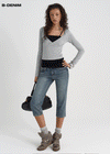 [B-DENIM] VINTAGE CAPRI JEANS 049