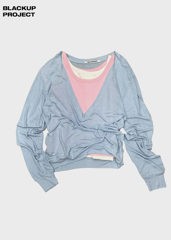 [MADE] Roslyn Deep V-Neck Summer Long Sleeve Top (Linen 55%)