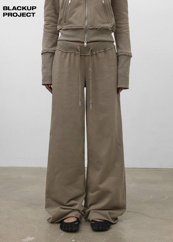 [MADE] Anus Low-Waist Wide Elastic Pants (Available as a Set)