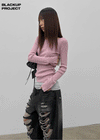 [MADE] Soflen Wool Button Boat Neck Knit