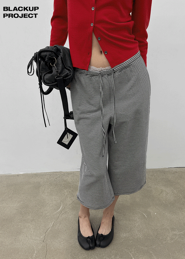 [MADE] Pixiv Summer Stripe Bermuda Banded Pants