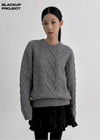 [MADE] Purine Fisher Cable Round Knit