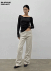 [MADE] Bmel Low-waisted Straight Cotton Pants
