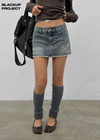 [MADE] Glot Low-Waist Denim Mini Skirt Pants