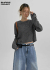[MADE] Bessian Summer Knit Feel Crop Long Sleeve T-shirt