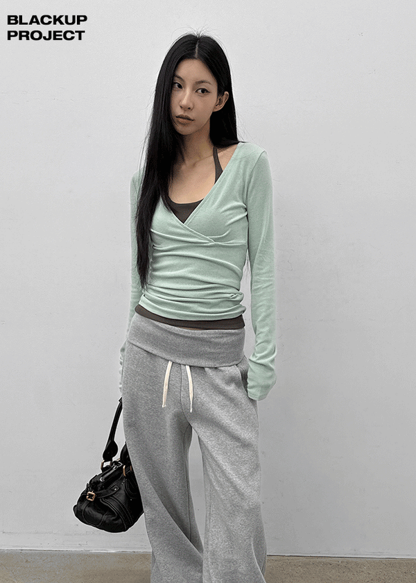 [MADE] Gardenzel Long Wrap Long Sleeve Tee