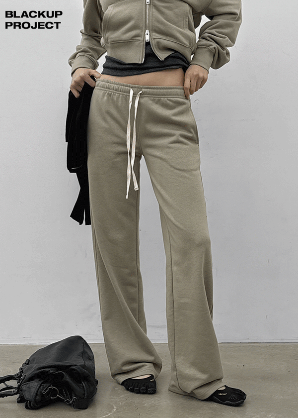 [MADE] Bound Low-Waist Elastic Pants (Available as a set)