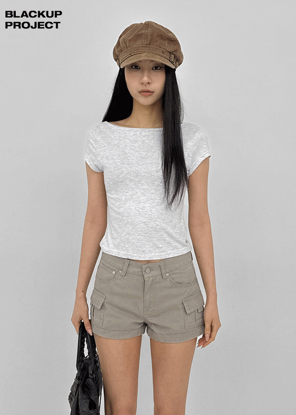 [MADE] Babishell Modal Boat Neck Short Sleeve Top