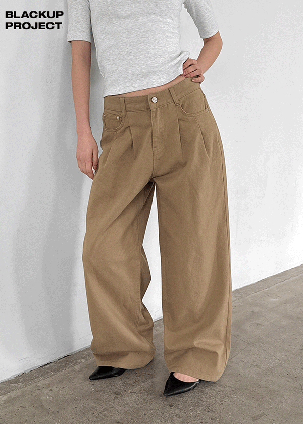 [MADE] Miu Two-Tuck Wide Cotton Pants