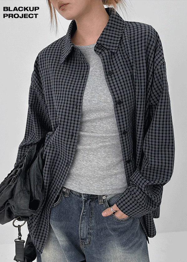 [MADE] Verute Loose-Fit Check Shirt