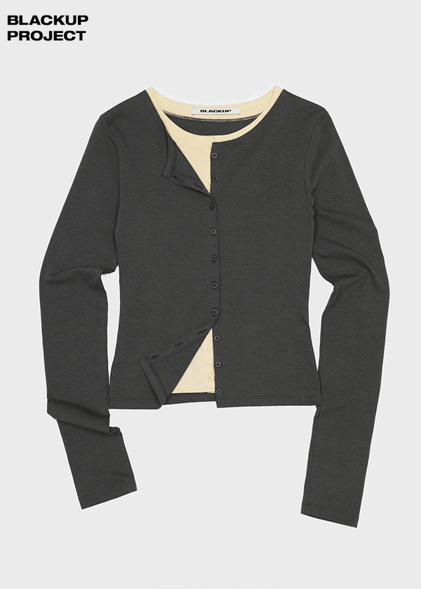 [MADE] Kerti Button Layered Cardigan
