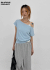 [MADE] Tepo Dolman Boat Neck Short Sleeve Top