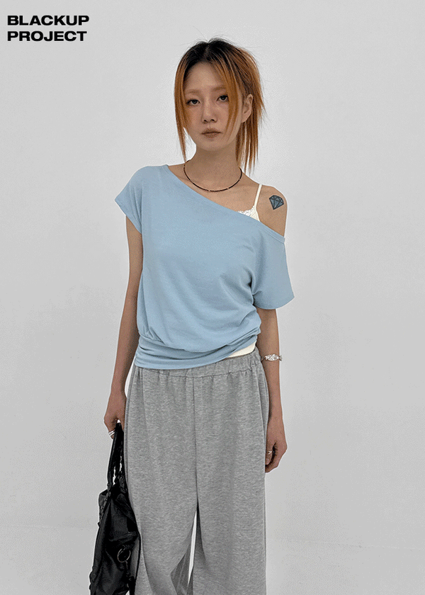 [MADE] Tepo Dolman Boat Neck Short Sleeve Top