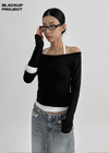 [MADE] Birche-ga Wool Off-Shoulder Long Sleeve T-Shirt