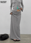 [MADE] Mibel Knit-like Maxi Long Skirt