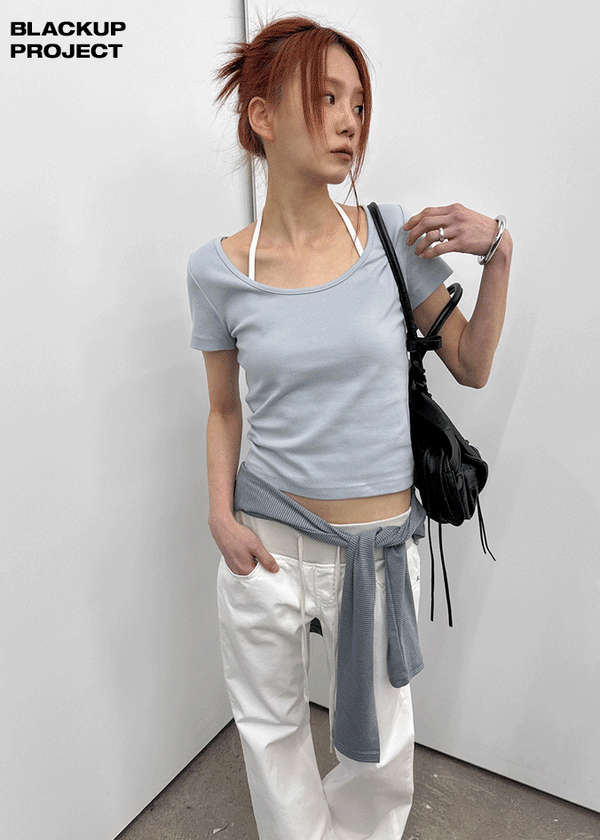 [MADE] Edina Wide U-Neck Short-Sleeve Tee