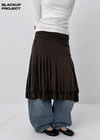 [MADE] Gela Folding Flare Midi Skirt