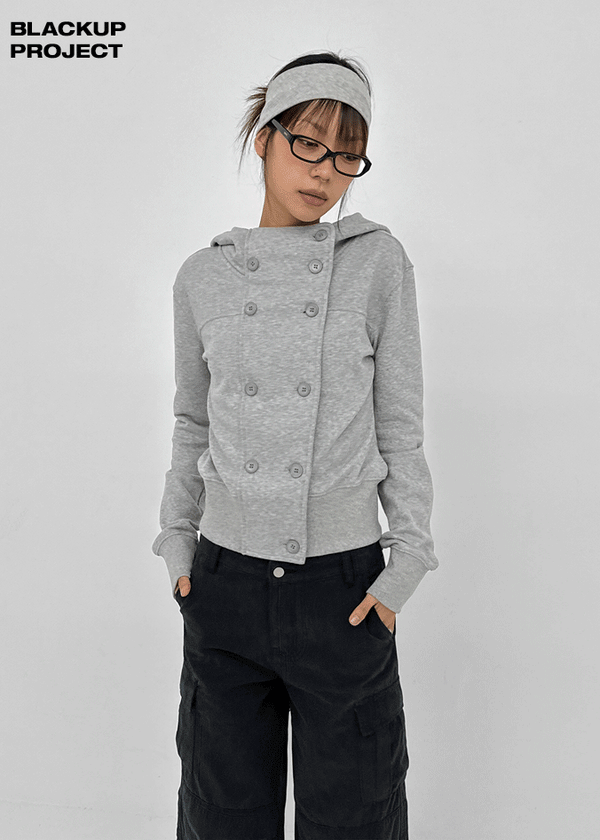 [MADE] Mirne Double Button Zip-up Hoodie