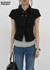 [MADE] Conto Double Button Short Sleeve Shirt