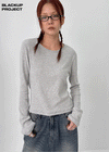 [MADE] Softy Angora Round Neck Long Sleeve T-shirt