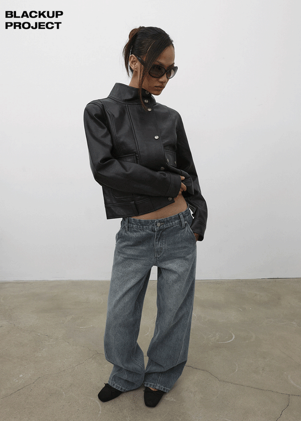 [MADE] Copea High-Neck Leather Jacket