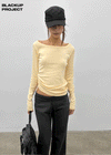 [MADE] Four-Hand Boat Neck Long Sleeve Tee