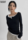 [MADE] Keshire Button Long Sleeve T-shirt