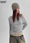 [MADE] Croju Off-shoulder Long Sleeve T-shirt