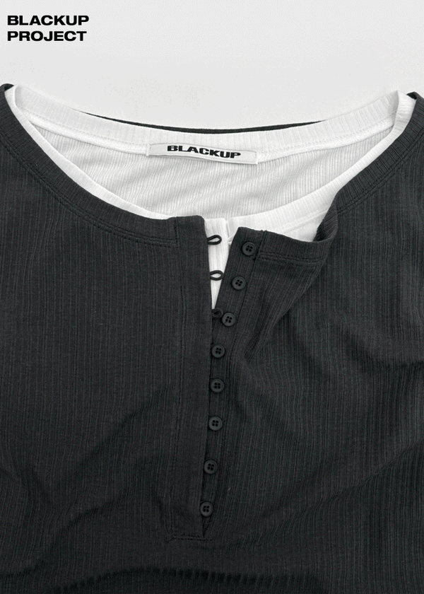 [MADE] Kerity Button Long-Sleeve Tee