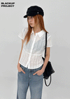 [MADE] Modiel Pleated Short-Sleeve Shirt