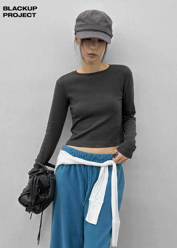 [MADE] Milky Fleece-lined Round Long Sleeve Tee