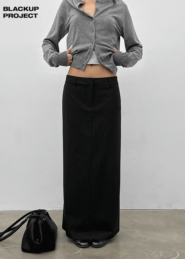 [MADE] Hiku Semi Low-Waist Maxi Long Skirt
