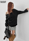 [MADE] Belhar Boatneck Striped Wool Knit