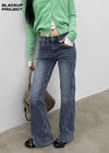 [MADE] Apricot Brushed Slim Stretch Bootcut Denim Pants
