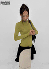 [MADE] Lemarty Button Turtleneck Long Sleeve Tee