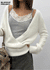 [MADE] Evia Deep V-Neck Drape Wool Knit