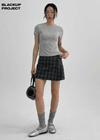 [MADE] Delo Check Pleated Mini Skirt Pants