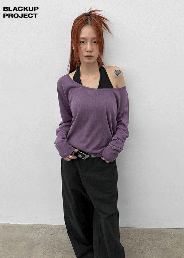 [MADE] Chevny Sheer Wide U-Neck Knit