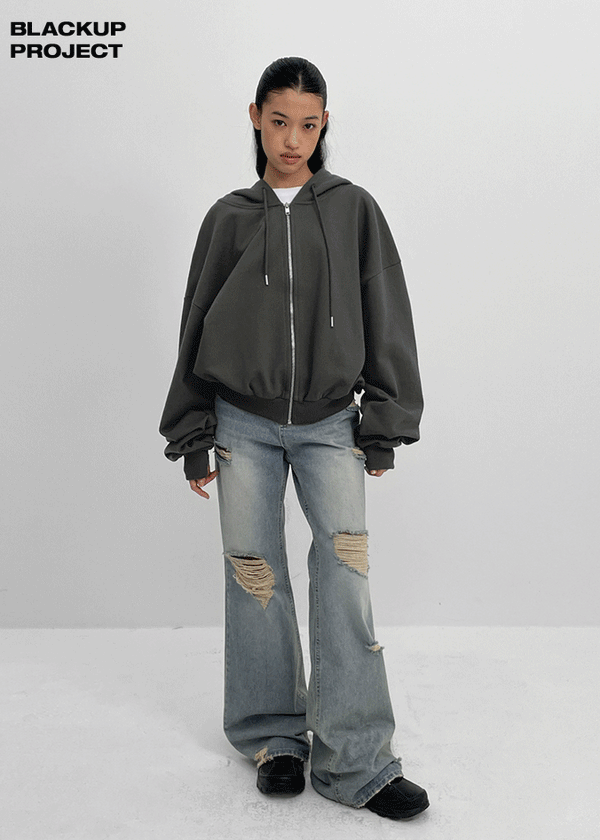 [MADE] Del Luna Damage Bootcut Denim Pants