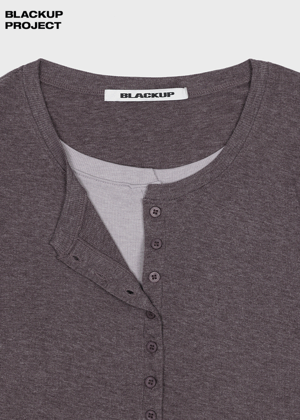 [MADE] Yuriae Layered Henley Long-Sleeve Tee