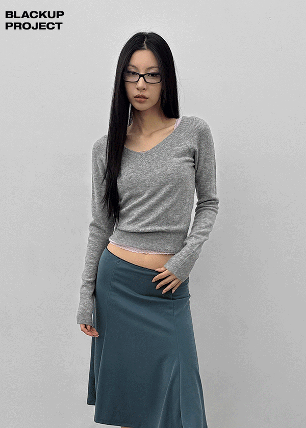 [MADE] Ruby Woo Wool V-neck Knit