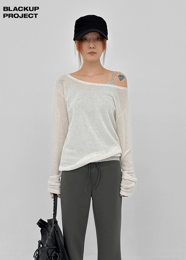 [MADE] Monev Linen Knit Long-Sleeve Tee