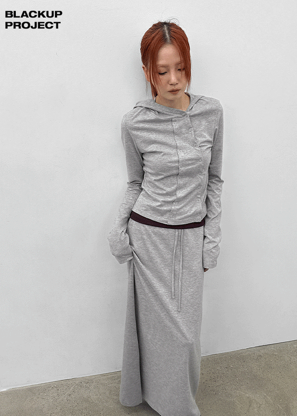 [MADE] Trolle Diagonal Hooded Cardigan