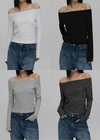 [MADE] Utah Off-Shoulder Long Sleeve T-Shirt