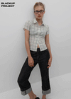 [MADE] Rorosy Check Short Sleeve Blouse