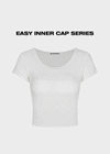 [MADE] Easy Basic V-Neck U-Neck Short Sleeve T-shirt (Built-in Cap)
