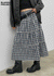 [MADE] Puona Checkered Flared Long Skirt
